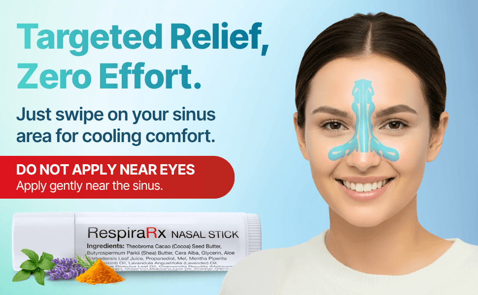 RespiraRx Nasal Stick Patented Topical Nasal Balm