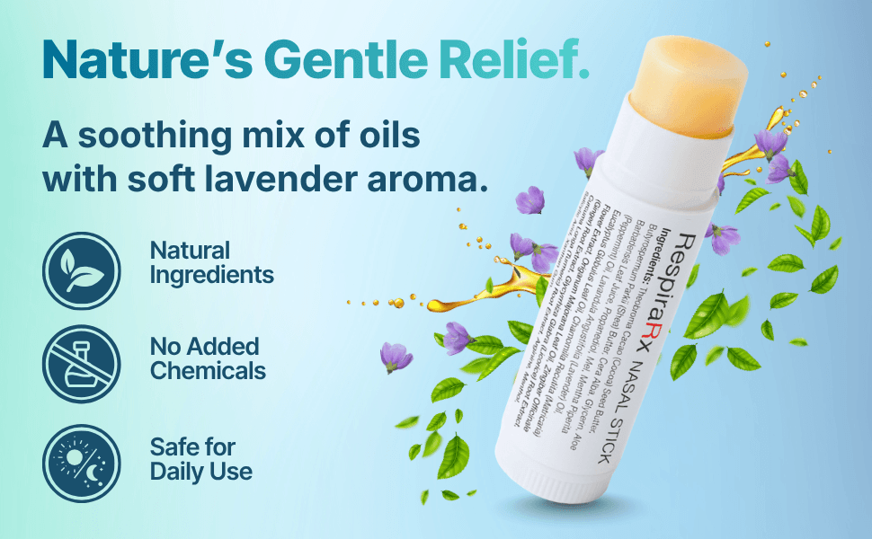 RespiraRx Nasal Stick Patented Topical Nasal Balm